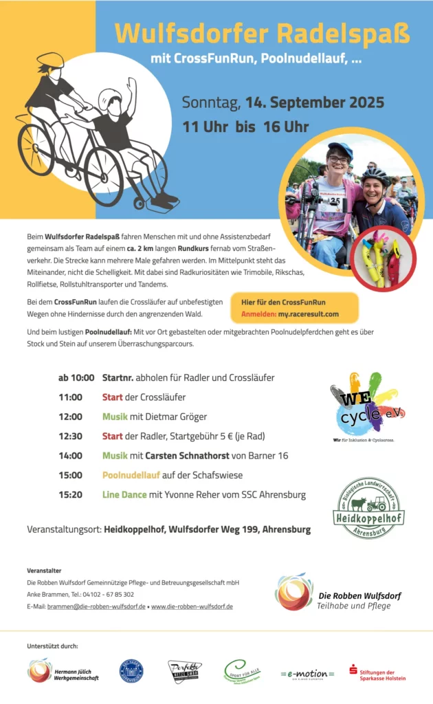 Wulfsdorfer Radelspaß 2025 – Plakat/Flyer als Vorschau (PDF öffnen)