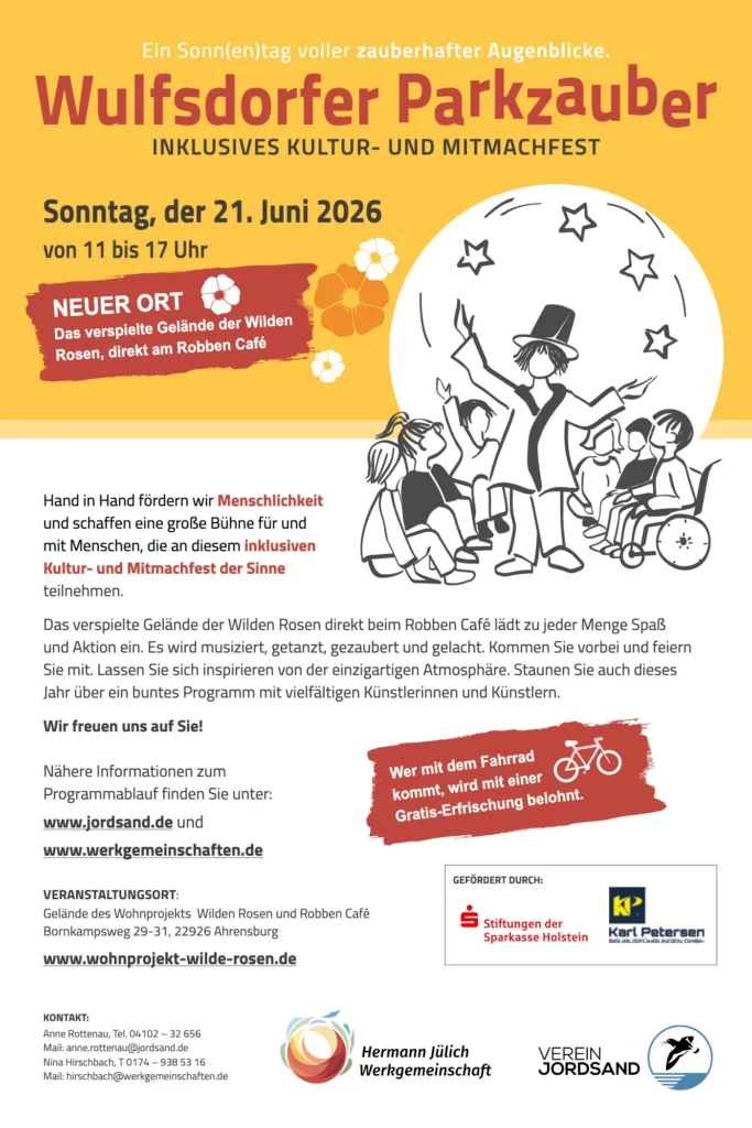Wulfsdorfer Parkzauber 2026 – Plakat/Flyer als Vorschau (PDF öffnen)